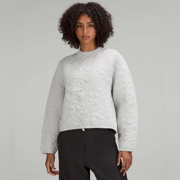 LULULEMON ATHLETICA Jacquard Merino Wool Multi Texture Crew Neck Sweater - Picture 1 of 9